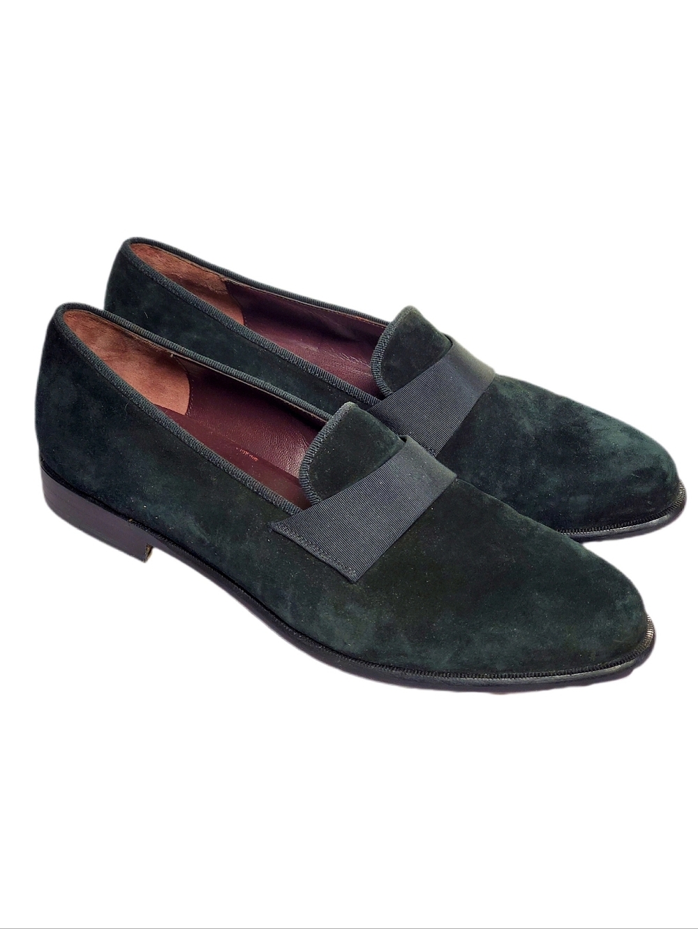 Salvatore Ferragamo Men's Black Suede Slip-Ons Size 12